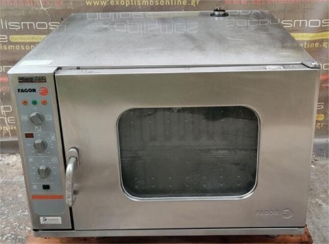 "Μεταχειρισμένος ηλεκτρικός φούρνος FAGOR με ατμό και 6 θέσεις 1/1 GN"